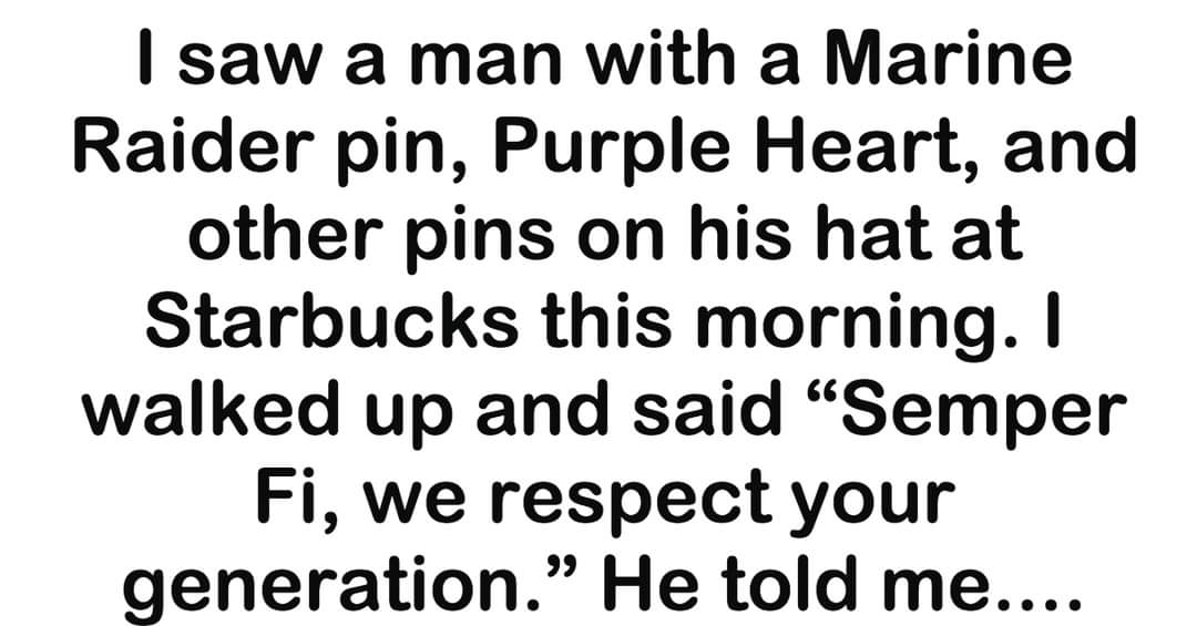 A Man posted this online after he approached a Marine veteran he did not know